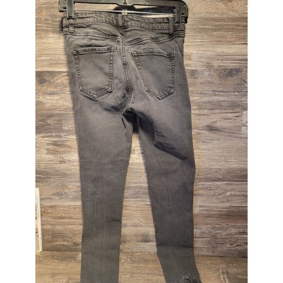 Wild Fable High Rise Skinny Jeans Womens 0 Distressed Charcoal Gray Stretch - Picture 2 of 5